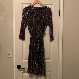 Talbots dress; upper body wrap; belt